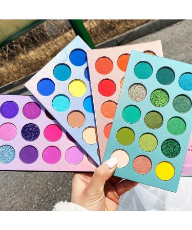 Beauty Glazed 60-Color Eyeshadow Palette Set with Brushes - Mattes, Metallics, Shimmers, Creams - Long Lasting & Easy to Apply - Buy Online on GoSupps.com