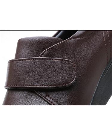 NVBHOF Men's Diabetic Orthopedic Slippers - Memory Foam Extra Wide Soft Indoor Shoes for Elderly Swollen Feet & Plantar Fasciitis | Size 12 - Brown - Buy Online on GoSupps.com