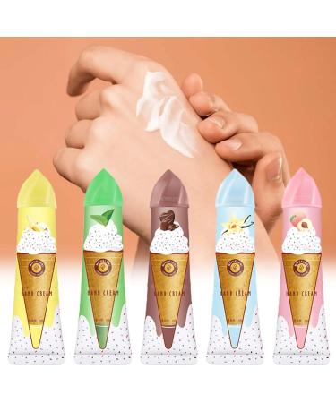 Voiakiu Hand Lotion Set Deep Moisturizing Ice Cream Hand Lotion Gift Set 5pcs Exquisite Hand Cream Gift Set for Christmas Saint - Buy Online on GoSupps.com