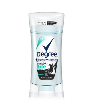 Degree Women UltraClear Antiperspirant Deodorant Black+White Pure Rain 2.6 oz rain 2.6 Ounce (Pack of 1)