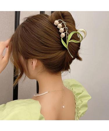 3PCS Flower Metal Hair Claw Clips - Nonslip Strong Hold Barrettes for Women and Girls with Long Curly Hair - Buy Online on GoSupps.com