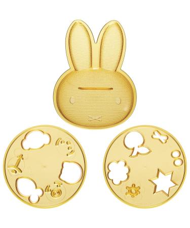 Character curry & pilaf Rice mold vegetables die-cut 3 piece set Miffy LCR3