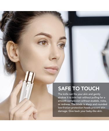 Kaphio Facial Hair Remover for Women - Painless Peach Fuzz, Chin, Cheek & Upper Lip Hair Removal (Pearl White) - Buy Online on GoSupps.com