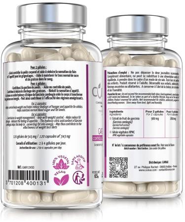 Conua GARCINIA CAMBOGIA Extra Strength Vegan | Weight Control Aid | Pure Premium | 120 Capsules titrated at 60% HCA * | Made in France - Buy Online on GoSupps.com