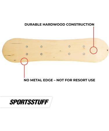 Sportsstuff Snow Ryder Hardwood Snowboard with Velcro Bindings - 110cm - Buy Online on GoSupps.com