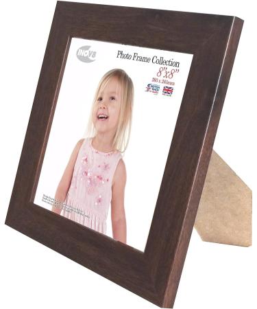 Inov8 British Made Traditional Picture/Photo Frame Orchard Dark Oak 8x8 Inch - 100% Wood | 20x20cm Frame - Buy Online on GoSupps.com