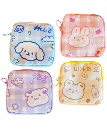 Healeeved 4 pieces women bands pack women bandage storage bag menstrual tapes container tampon storage pocket women bands pockets tampon organizer decorative tampon
