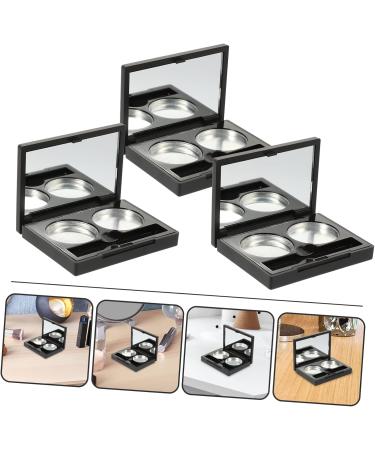 FOMIYES 3 Sets Double Box Eye Shadow Box Cosmetic Cases for Traveling Eyeshadow with Mirror Eyeshadow Cases - Buy Online on GoSupps.com