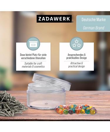 ZADAWERK 10ml Plastic Jars - 12 Pack Transparent Cosmetic Containers with Screw Lid for Travel & Storage - Ideal for Nail Art & Creams - Buy Online on GoSupps.com