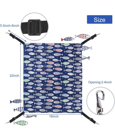 Adjustable Cat Hammock Bed - Comfortable Hanging Pet Hammock for Cats, Small Dogs, Rabbits & Small Animals (Blue) - Buy Online on GoSupps.com