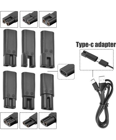 9-Piece Improved Razor Charger Set - 5V USB C Charging Cable & Power Adapter for Hair Clippers Razors Beard Cutters & More - Universal Compatibility - Buy Online on GoSupps.com