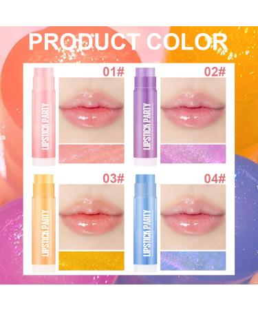 CHICTRY Everyday & Party Lip Set 4 Shimmering Lip Balms with Hydrating Gloss Finish Moisturizing Care for Women Multicolor One Size One Size Multicolor - Buy Online on GoSupps.com