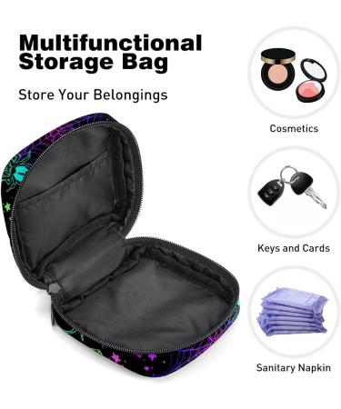 Sanitary Napkin Storage Bag | Halloween Pattern Period Pouch for Women & Teen Girls | Menstrual Cup & Nursing Pad Holder (Multicolor) - Buy Online on GoSupps.com