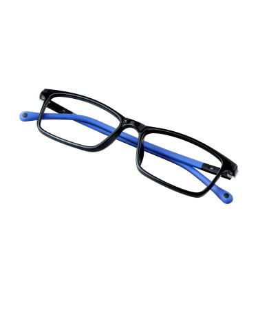 Vision global blue light blocker glasses for women/men anti-eye load computer reading glasses stylish square frame glare-free 6006_ dark blue 2.75 x
