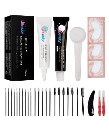 Libeauty Lash & Eyebrow Tint Dye Kit Lasting 8 Weeks for Professional Eyebrow or Lash Tinting(Black)