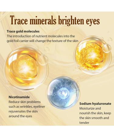 60 Patchs Masque Yeux 24K Or lutter contre les poches et les rides Hydratant Soulager la Fatigue Soin claircissant Contour des Yeux pour Femmes/Hommes WZTYMO2K - Buy Online on GoSupps.com