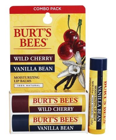 Wild Cherry & Vanilla Bean Moisturizing Lip Balm Twin Pack - Hydrating Lip Care Set - Buy Online on GoSupps.com