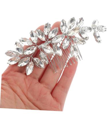 FRCOLOR Wedding Hair Comb Hair Fork with Diamonds and Floral Pattern Crystal Flower Hair Clips Hair Clips Comb Wedding Decoration Clip Hair Accessories for the Bride Rhinestones - Buy Online on GoSupps.com