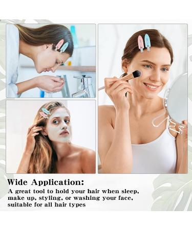Abeillo 8 Pcs Makeup Hair Clips - No Bend, No Crease, Seamless Barrettes for Girls & Women - Pink + Blue - Buy Online on GoSupps.com