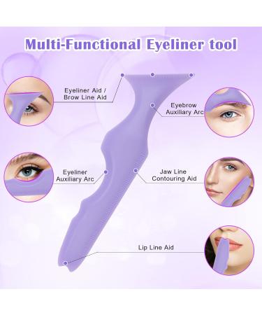 Catcan 5-in-1 Eyeliner Stencils for Eyes - Reusable Silicone Tool for Beginners - Purple - Buy Online on GoSupps.com
