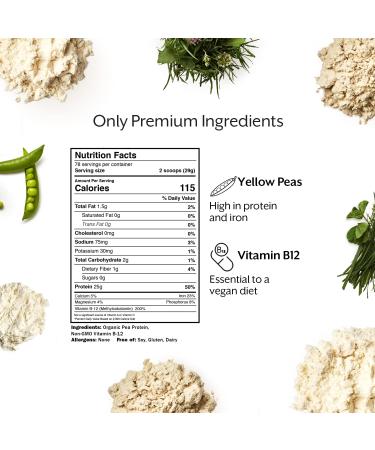 Promix Plant-Based Vegan Protein Powder 5lb Bulk - Pea Protein & Vitamin B-12 for Post Workout - Gluten-Free Unflavored 5 Pound - Buy Online on GoSupps.com