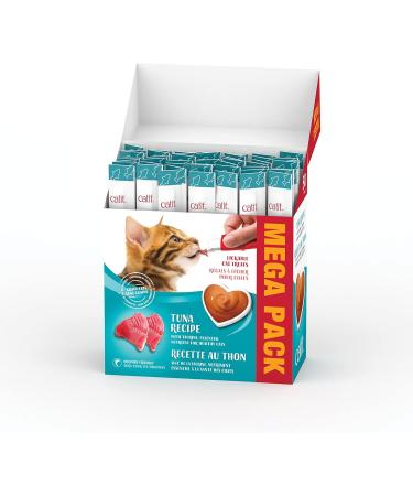 Catit Creamy Tuna & Salmon Lickable Cat Treat - 100 Tubes | Mega Pack (750.00 g + 750.00 g) Cat Treat + Cat Treat Creamy Salmon - Buy Online on GoSupps.com
