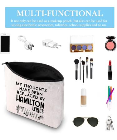 Hamilton Cosmetic Bag with Music - My Thoughts Have Been Replaced Lyrics - Talk Less Smile More Design - EU Shipping Available - Buy Online on GoSupps.com