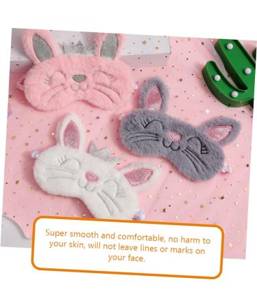 Buy Bunny Ears Sleep Eye Masks 3 Pack Plush Rabbit Ear Blindfolds for Comfortable Sleep | International Shipping - Buy Online on GoSupps.com