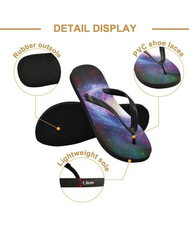 Mnsruu Nebula Space Spiral Galaxy Flip Flops | Stylish Sandals & Home Slippers for Men & Women | Perfect for Hotels Spas & Travel - Buy Online on GoSupps.com