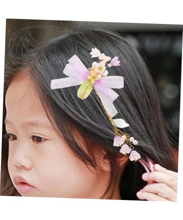 Beaupretty 4 Pairs tassel flower hair clip hair accessories for kids hanfu hair accessories hair accessory for women flower headpiece kids hair accessories hair clips flower hairpin girl baby - Buy Online on GoSupps.com
