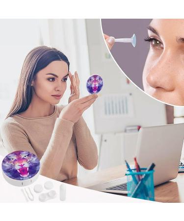 Abstract Polygonal Tiger Contact Lens Kit Portable Cute Storage Box with Mirror | International Shipping - Buy Online on GoSupps.com