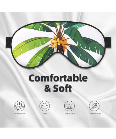 Soft Summer Coconut Tree Eye Mask - Adjustable Breathable Light Blocking Double-Sided Sleep Mask for Comfortable Rest - Buy Online on GoSupps.com