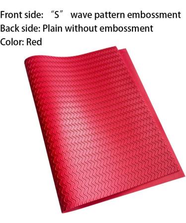 Unikstep Rubber Sheet 21.5x14.5 for Shoe Sole Repair & DIY Gasket Seal - Anti-Slip Cushion in Red S Pattern - Buy Online on GoSupps.com