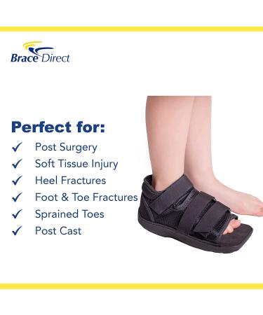 Pediatric Post Op Shoe for Kids Sizes 11-7, Square Toe Fracture Shoe for Broken Foot or Toe, Soft Tissue Injury Support - XS (11-1), Left/Right Foot - Buy Online on GoSupps.com