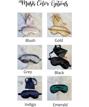 Custom Satin Sleep Mask - Personalized Gift for Her/Him | Valentine's Day/Bridal Shower Favor | Monogrammed Eye Mask, Various Colors - Buy Online on GoSupps.com