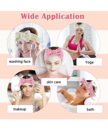Soft Coral Fleece Spa Headband for Women and Girls - Facial Makeup, Shower, Skin Care - Bow Hairband for Slumber Party Supplies - Buy Online on GoSupps.com