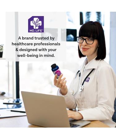 MD Life L Methylfolate 1mg - Professional-Grade Active Methylfolate Supplement - Maximum Potency MTHFR Supplements - L methylfolate 1mg 60 Capsules - Essential Amino Acids 1mg 60 Count - Buy Online on GoSupps.com