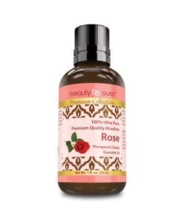 Beauty Aura Rose Oil Premium Collection | 1 Fluid Once | 100% Pure | Made in USA