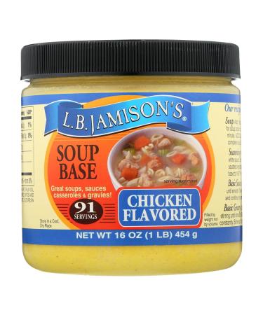JAMISON, SOUP BASE, CHICKEN, Pack of 6, Size 16 FZ - No Artificial Ingredients6