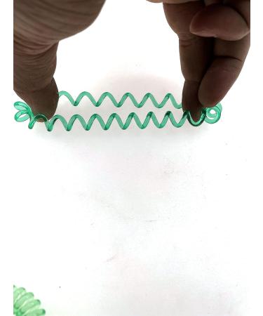 9 Pcs Coil Hair Ties Set - (GREEN) | Hair Brand for Women - Lightweight & Durable - Buy Online on GoSupps.com