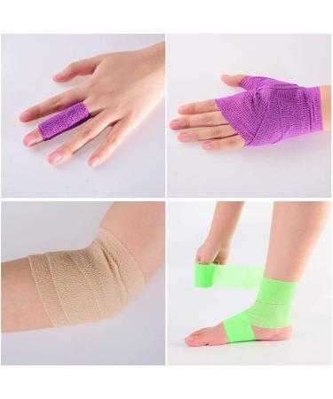 VCCGY 12 Pack Self Adhesive Bandage Wrap Rolls - Assorted Color Cohesive Elastic Tape for Sports - 3 x 5 Yards - Ideal for Wrist, Ankle - Breathable and Stretchy - 12 Count - Buy Online on GoSupps.com