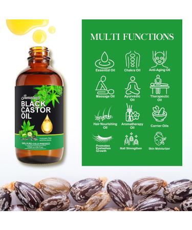 Organic Jamaican Black Castor Oil & Jade Gua Sha Tool - 100% Pure Cold Pressed Massage Oil for Skin Care - 2.02 fl oz - Buy Online on GoSupps.com