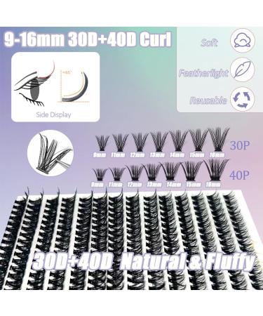 DIY Lash Extension Kit 280 Pcs 9-16mm 30D+40D Individual Lashes Clusters with Lash Bond and Seal Glue Remover Eyeliner Mascara Tweezers Lash Shampoo Cleansing Brush Lash Brush - Buy Online on GoSupps.com