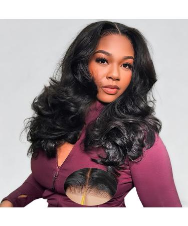 20 Inch HD Frontal Wigs Human Hair Body Wave 6 x4 Lace Front Wigs Human Hair Pre Plucked Lace Frontal Human Hair Wigs Body Wave Ear To Ear Lace Frontal Human Hair Wigs for Black Women Glueless Wigs 20 Inch(Pack of 1 ) 13...