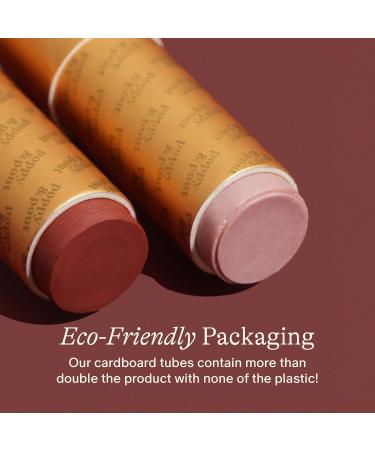 Poppy & Pout All Natural Lip Tint - Roxie | Hand-Filled Cruelty-Free Beeswax & Vitamin E | Eco-Friendly Cardboard Tube - Buy Online on GoSupps.com