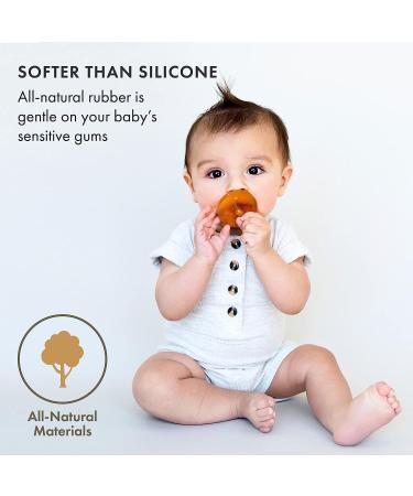 Natursutten Orthodontic Pacifier 12+ Months - Natural Rubber, Eco-Friendly, BPA-Free - Made in Italy - Butterfly/Round Shape - 1 Count - Buy Online on GoSupps.com