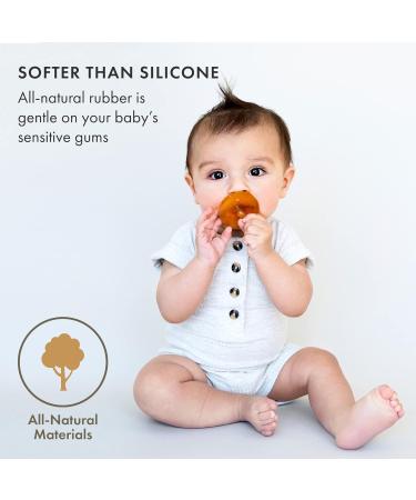 Natursutten 12 Months+ Natural Rubber Pacifier - Eco-Friendly BPA-Free Round Design - Made in Italy - 2 Pack - Buy Online on GoSupps.com