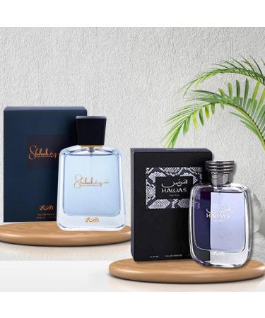 RASASI Hawas For Him EDP 100ML (3.4Oz) & Shuhrah Pour Homme EDP 90 ML (3.0 oz) - Buy Online on GoSupps.com