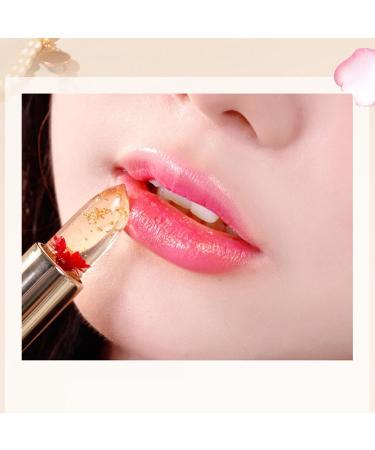  Jildouf Flower Jelly Color-Changing Lipstick Warm Fog-Sensitive Lip Balm - Nourishing Color-Changing Temperature Gelatin Lip Balm Flower Lipstick - Buy Online on GoSupps.com