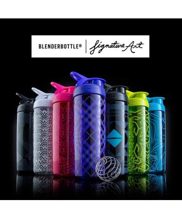 BlenderBottle Signature Sleek Tritan 820ml - BPA Free Protein Shaker & Water Bottle - Green Zen Gala - Perfect for Fitness Shakes - Buy Online on GoSupps.com